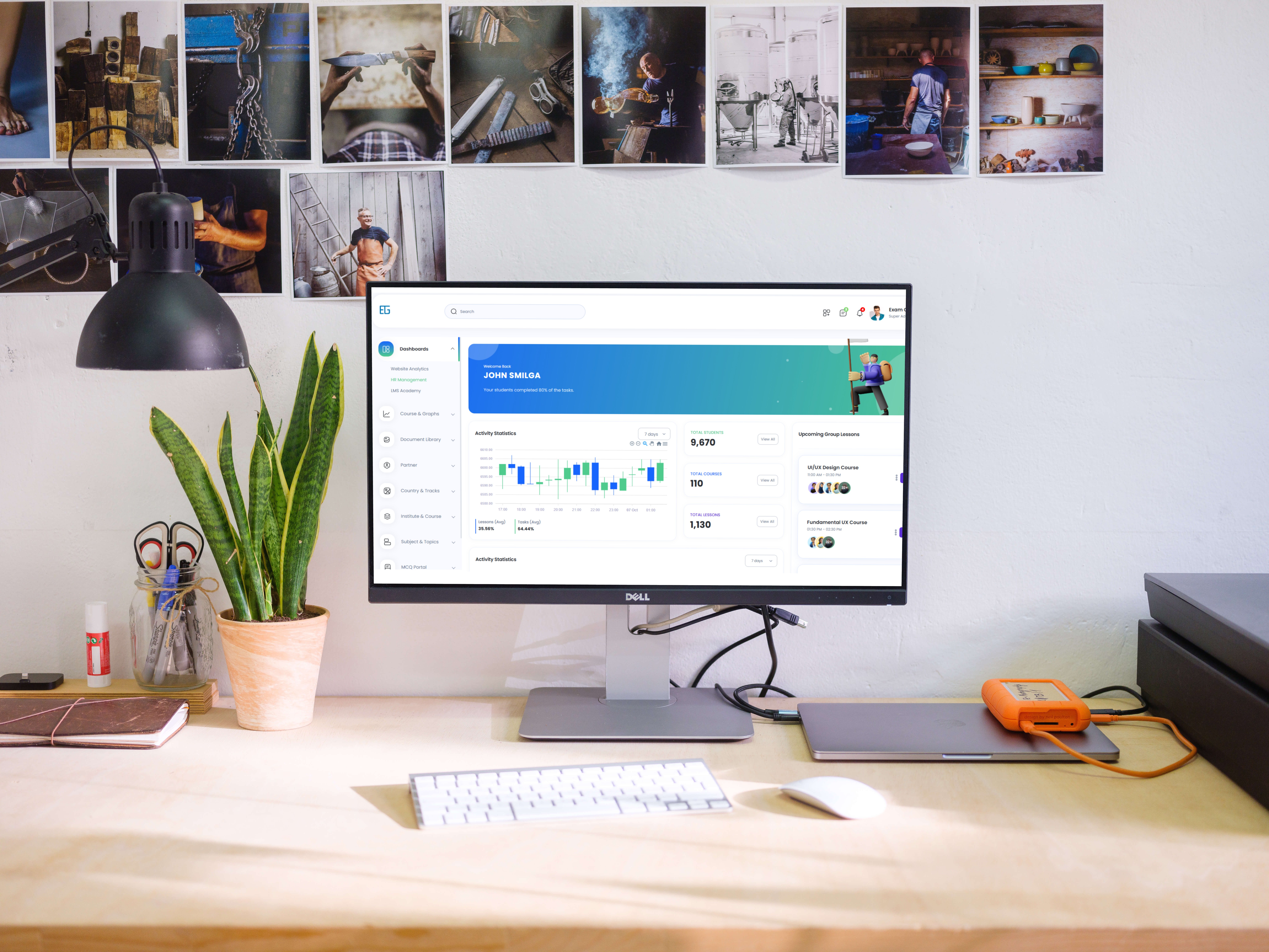 Athena educator platform on tablet